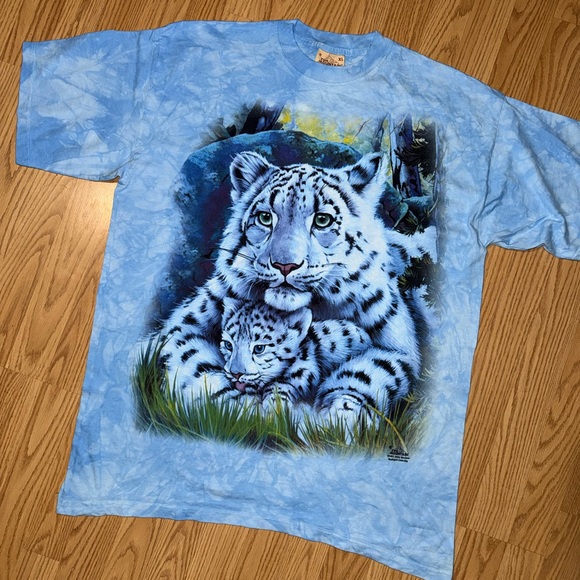 The Mountain Other - Vintage 2002 The Mountain Snow Leopard Graphic T-Shirt – XL – Leather Tag